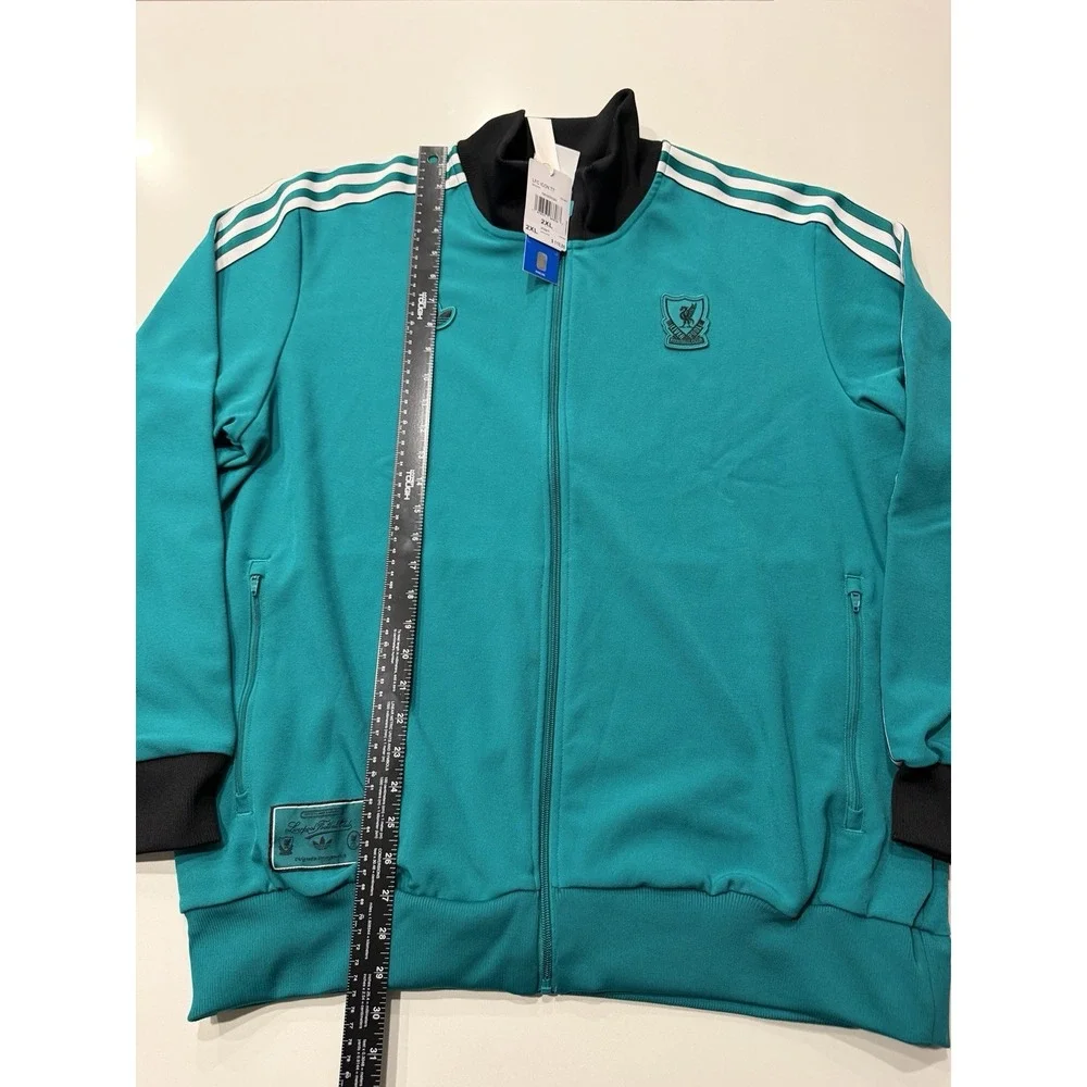 Adidas Liverpool FC Terrace Icons Track Top JW5464 Sea Green Mens 2XL NWT
